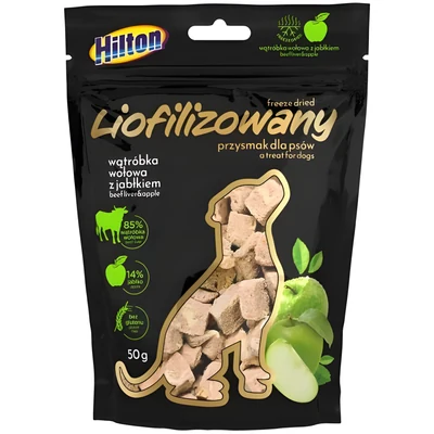 Przysmak Hilton liofilizowany z wątróbką i jabłkiem 50g