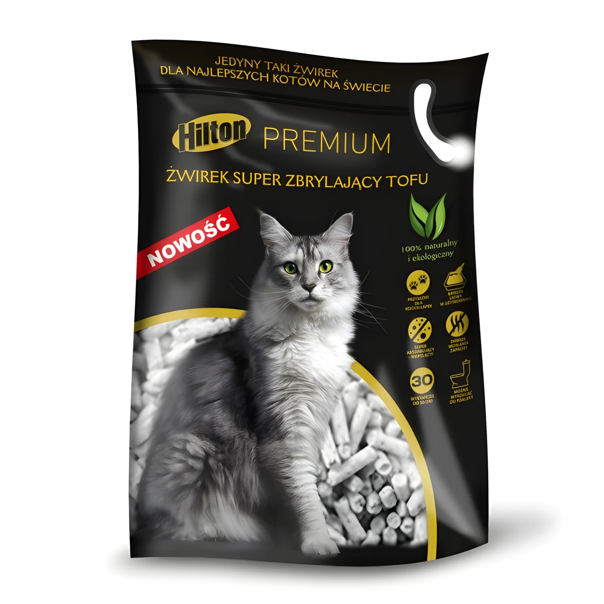 HILTON Tofu Super zbrylający - żwirek dla kota - 5 l /2,5 kg (WYPRZEDAŻ)