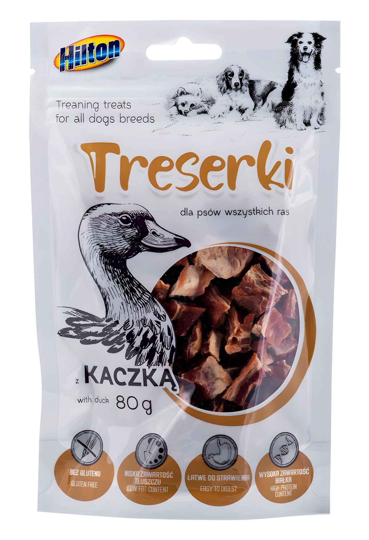 HILTON Treserki mięsne z kaczki 80 g