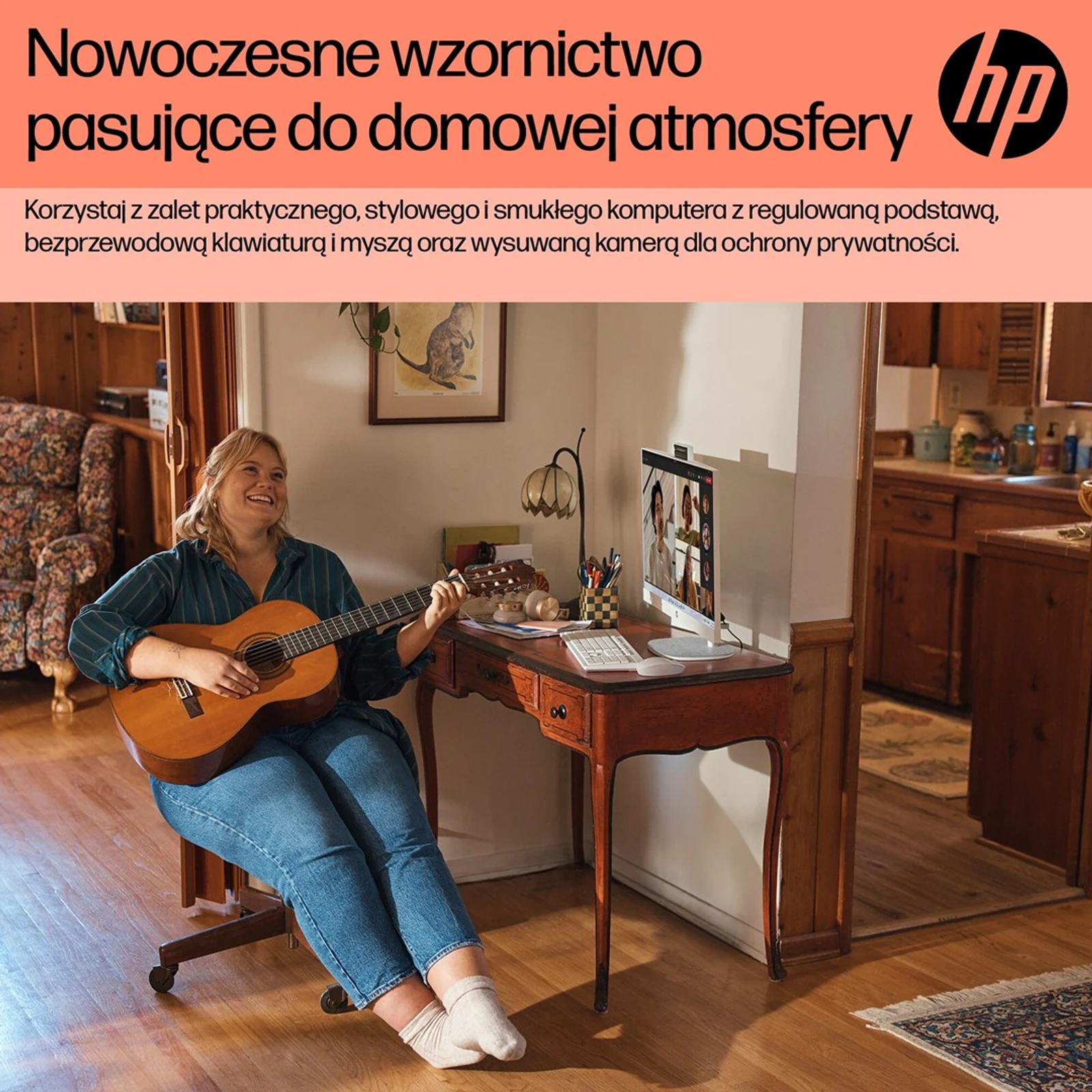 HP AiO 24-cr0312nw Ryzen 5 7520 23.8" FHD IPS — zdjęcie 1 z 8