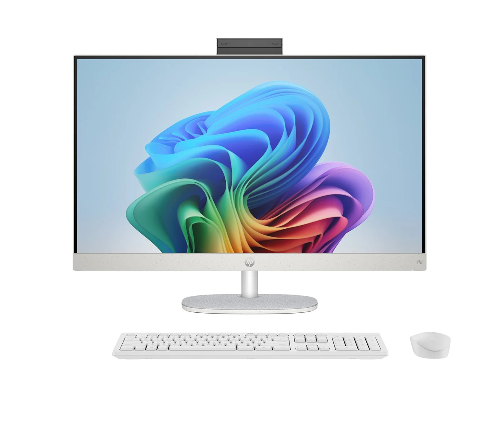 HP AiO 27-ct2004nw Ryzen AI 5 330 27.0"FHD IPS 300nits AG 16GB DDR5 5600 SSD512 Radeon 820M Cam1080p+IR Win11 Shell White/Light Gray 2Y — zdjęcie 1 z 6