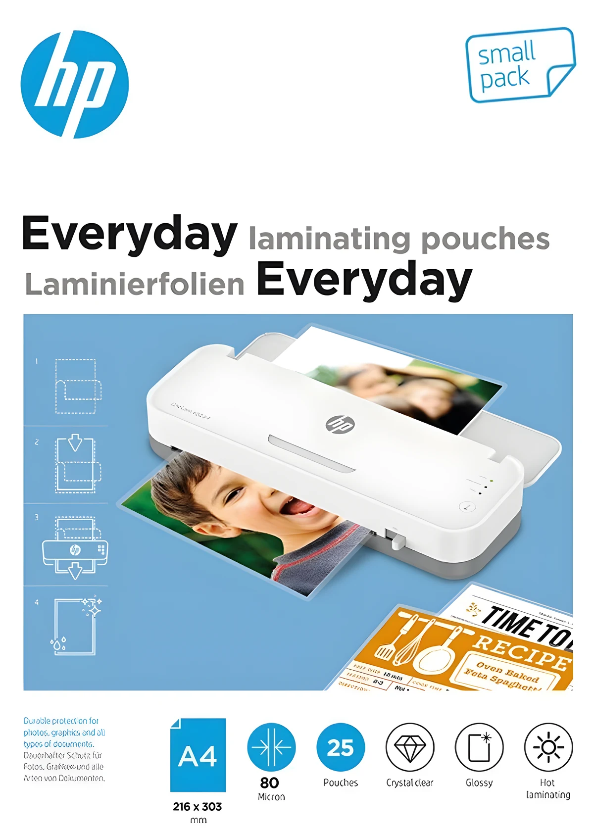 HP Folia laminacyjna EVERYDAY A4 80 mic, 25 szt.