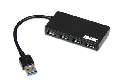 Hub USB 3.0 IBOX Czarny 4-Portowy IUH3F56