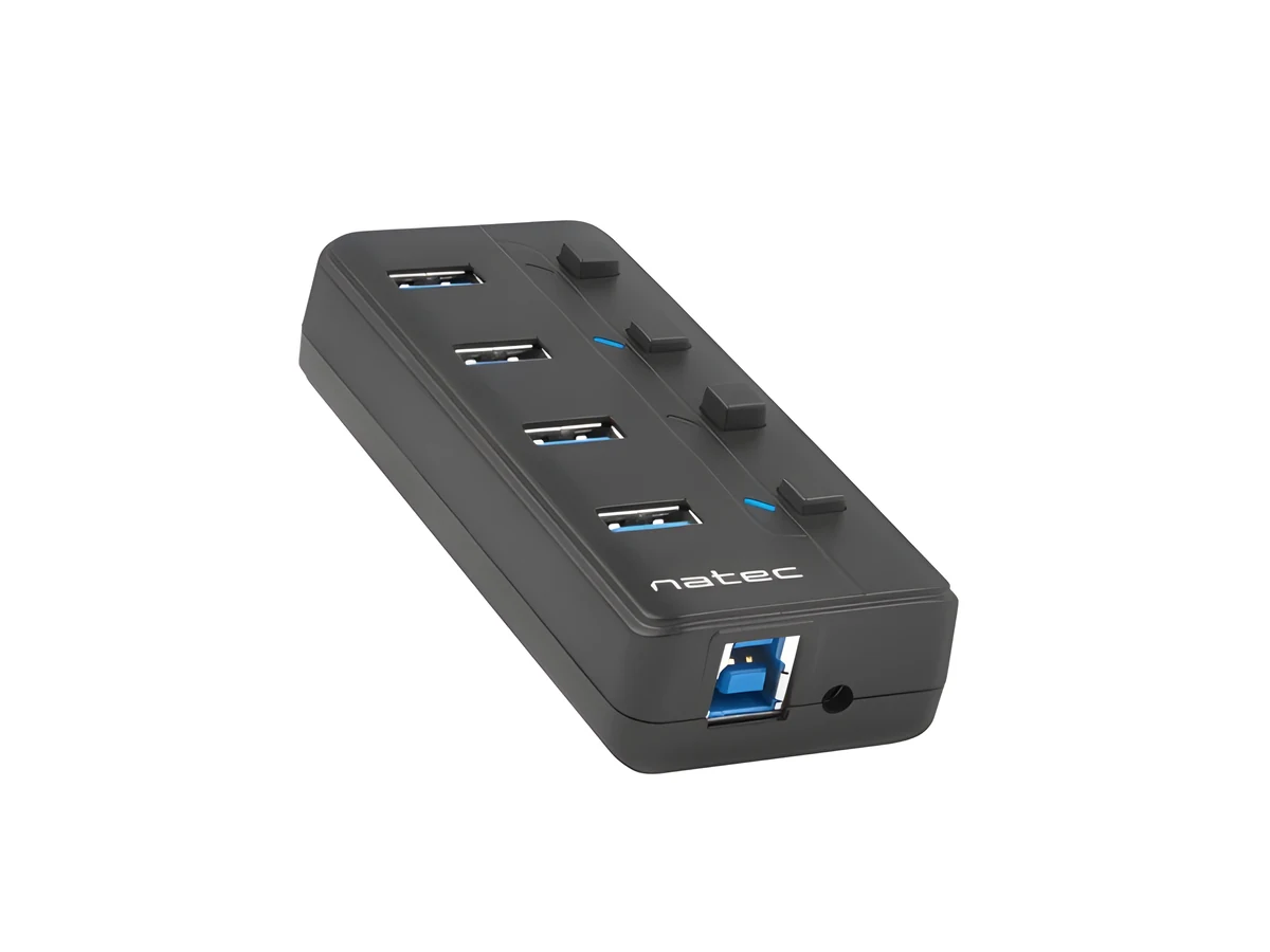 Hub USB NATEC Mantis 2, 4 porty USB 3.0, czarny