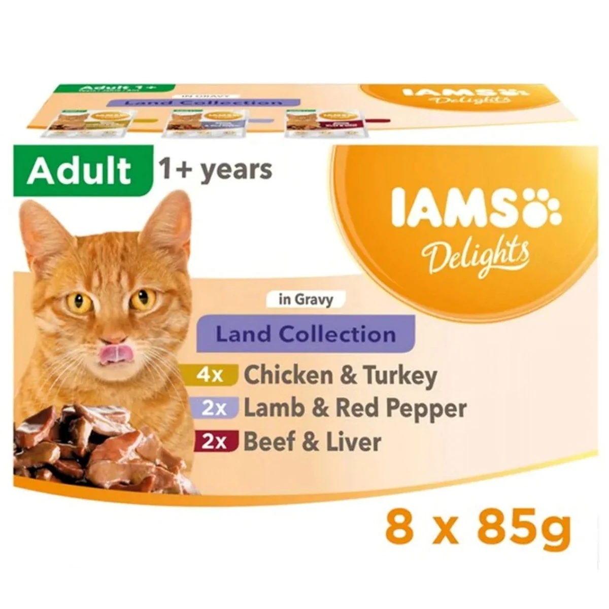 Karma mokra IAMS Delights Land Collection w sosie 8x85g