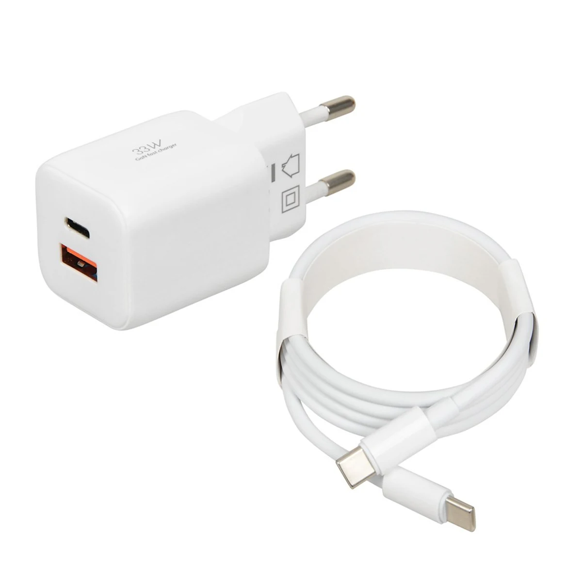 IBOX ŁADOWARKA UNIWERSALNA C-42 GAN PD33W USB A+C BIAŁY