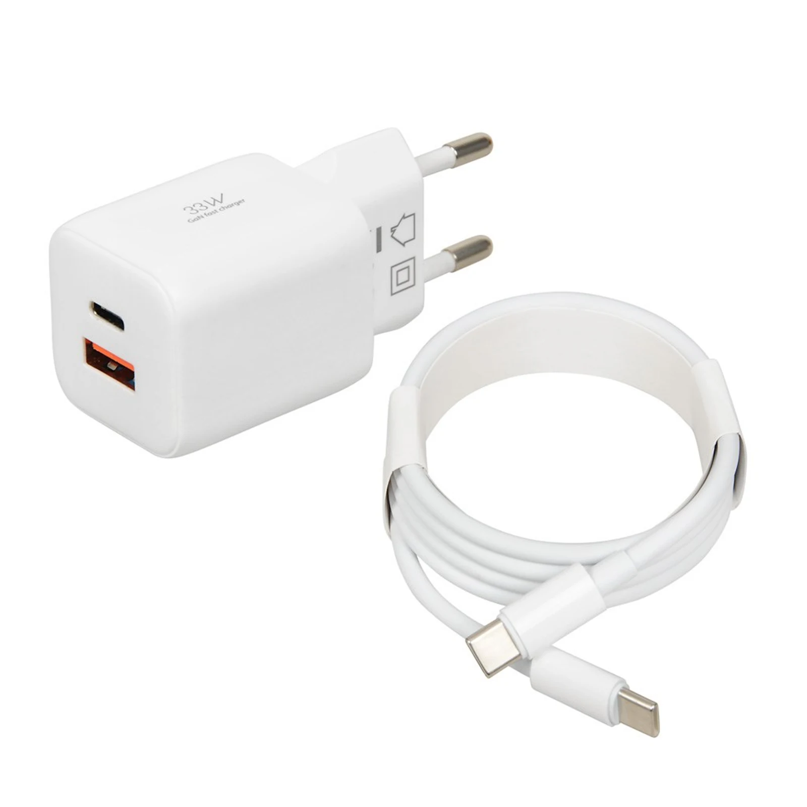 Ładowarka sieciowa IBOX C-42 PD33W USB-A + USB-C biała — zdjęcie 1 z 6