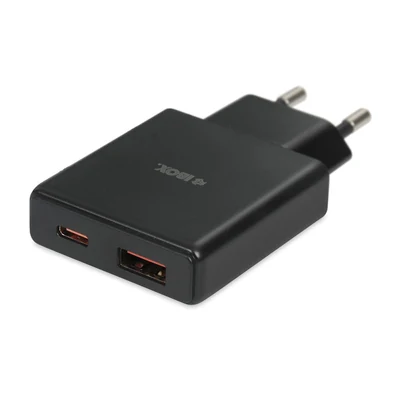 Ładowarka sieciowa USB-C IBOX C-43 PD 30W Slim, czarna