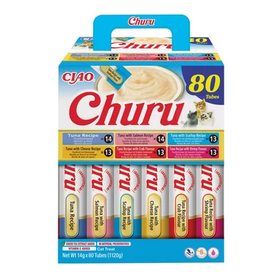 Mokra karma dla kota INABA CHURU 80 sztuk x 14g, przepis z tuńczykiem