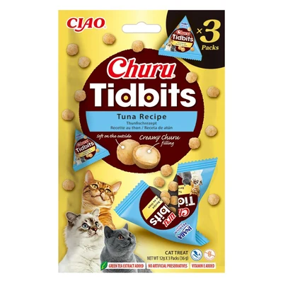 Mokra karma dla kota INABA CHURU TIDBITS z tuńczykiem 3x12g