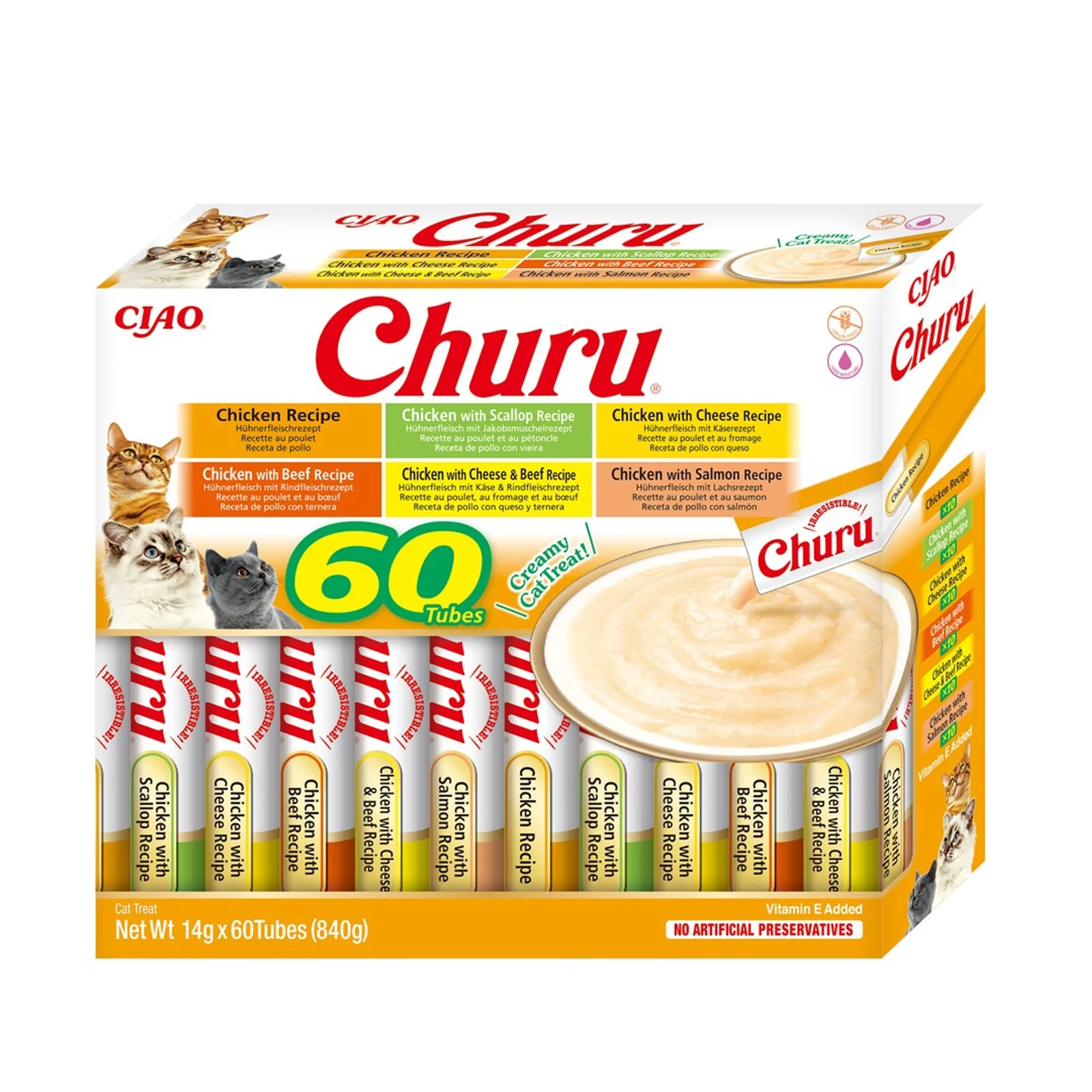 INABA CAT CHURU VARIETIES - kurczak 60 x 14 g — zdjęcie 1 z 5
