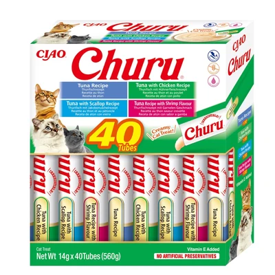 Przysmak dla kota INABA CAT CHURU VARIETIES - 40 saszetek po 14 g