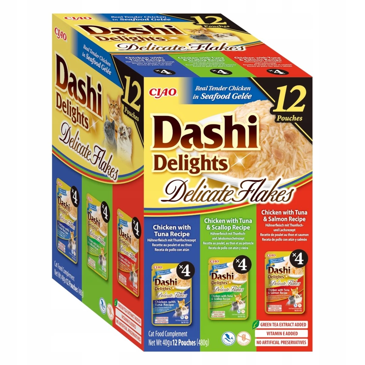 INABA CAT D.D. DELICATE FLAKES 12x40g