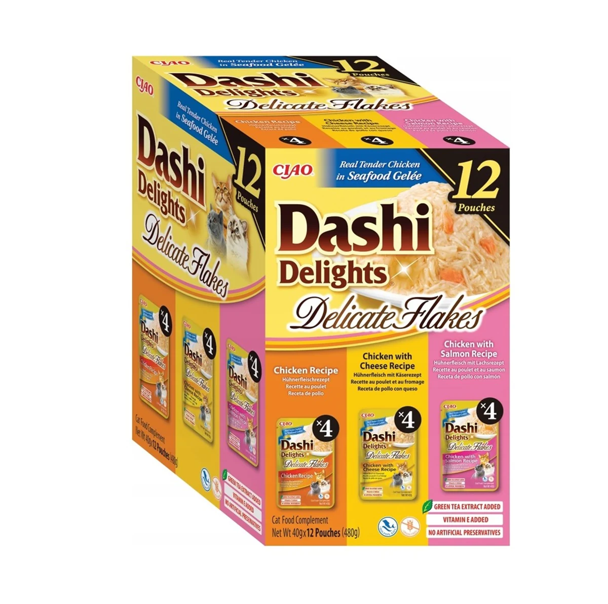 INABA CAT D.D. DELICATE FLAKES 12x40g Saszetka