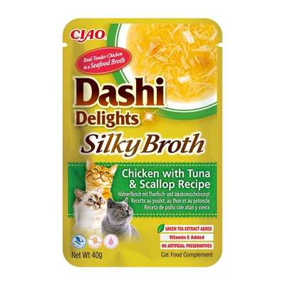 Przysmak dla kota INABA Dashi Delights z kurczakiem i tuńczykiem 40g