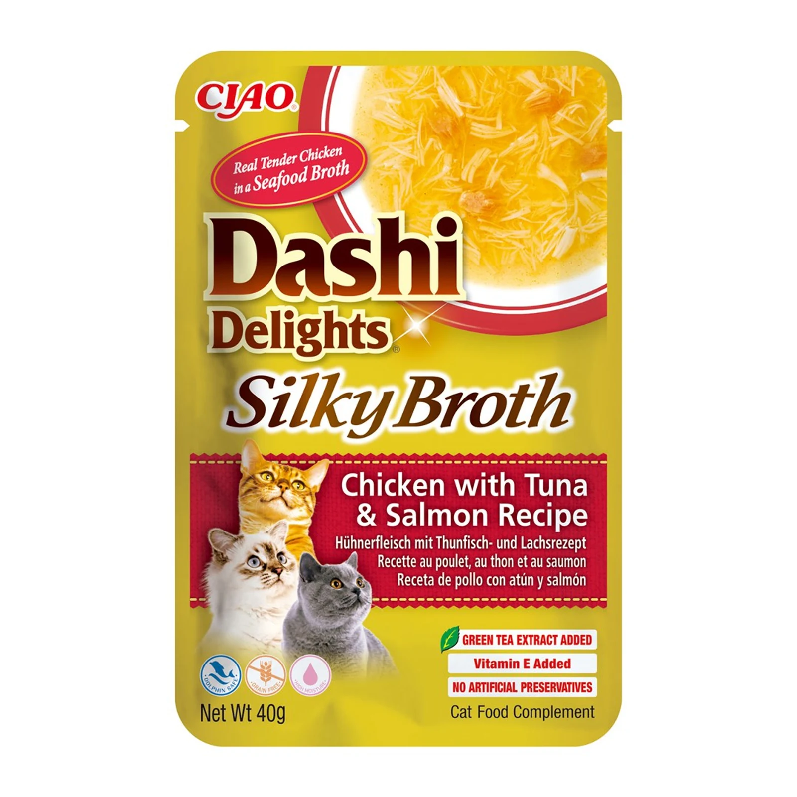 INABA CAT DASHI DELIGHTS SILKY CHICKEN TUN&SAL 40g — zdjęcie 1 z 6