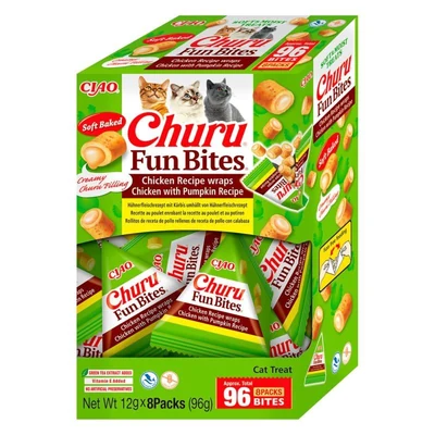 Przysmak dla kota INABA CAT FUN BITES z kurczakiem i dynią 96g