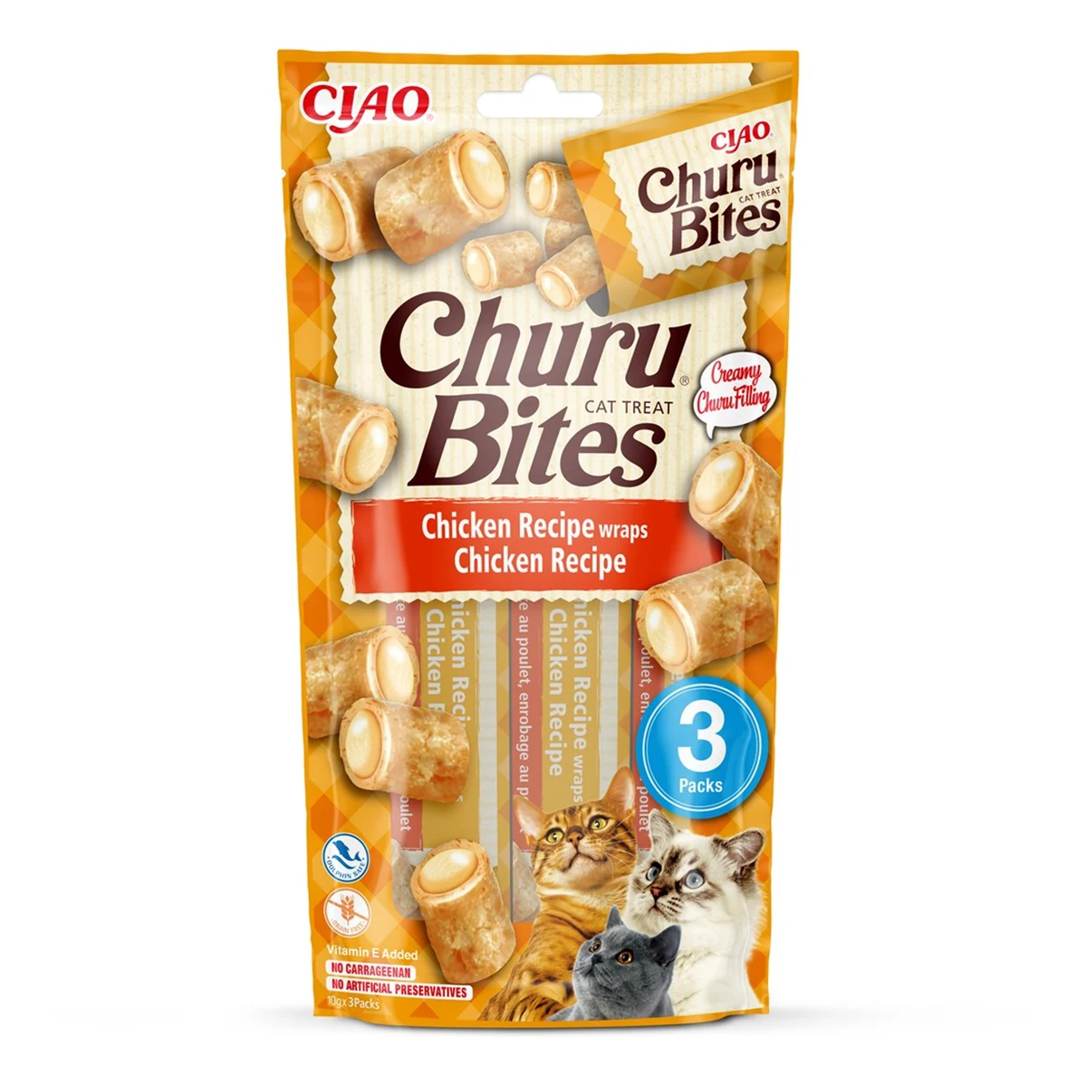 INABA Churu Bites Wrapy z kurczakiem - 3x10 g