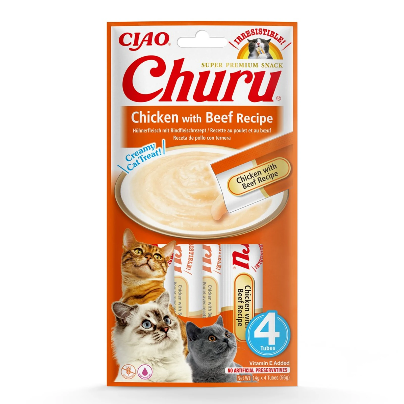 INABA Churu Kurczak z wołowiną - 4x14g — zdjęcie 1 z 7