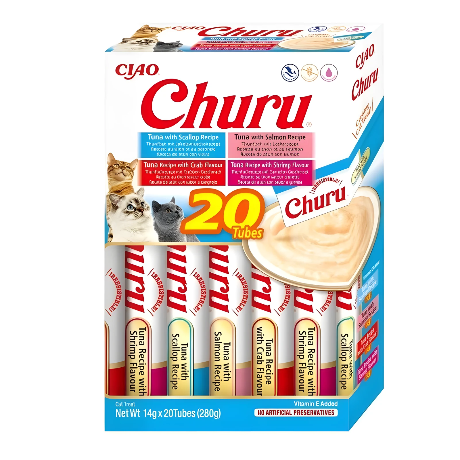 INABA Churu mix smaków z tuńczykiem 20x14g