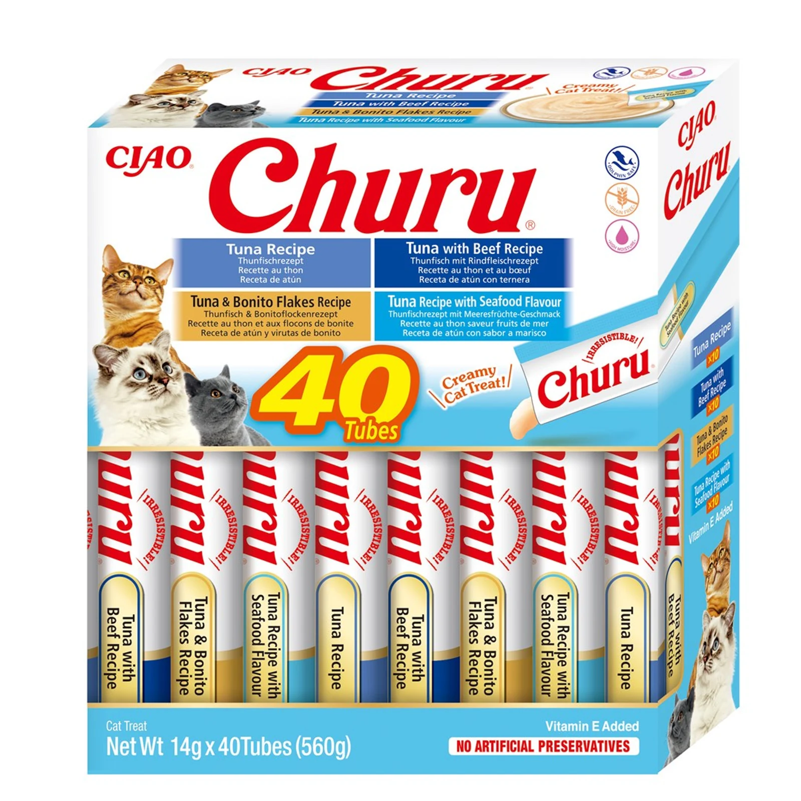 INABA CHURU Varietes Tuńczyk Owoce m- kot 40x14 g — zdjęcie 1 z 6