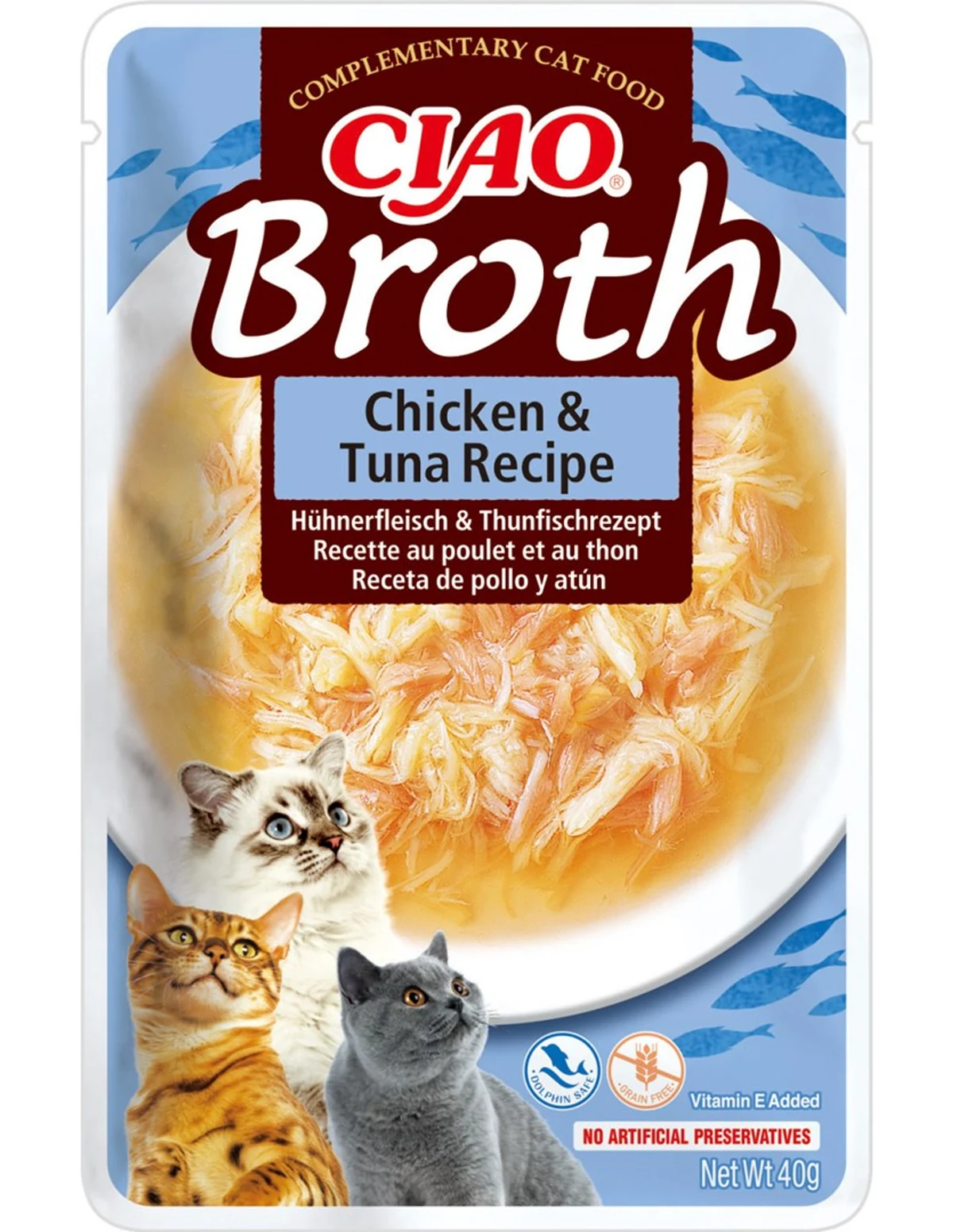 INABA CIAO Bulion Kurczaka i Tuńczyka 40g