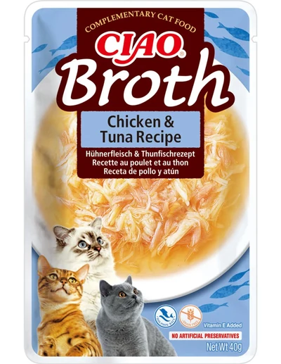 INABA CIAO Bulion Kurczaka i Tuńczyka 40g