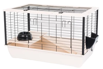 Klatka dla królika INTER-ZOO Bunny 80 De Luxe, beżowa, 780x480x500 mm