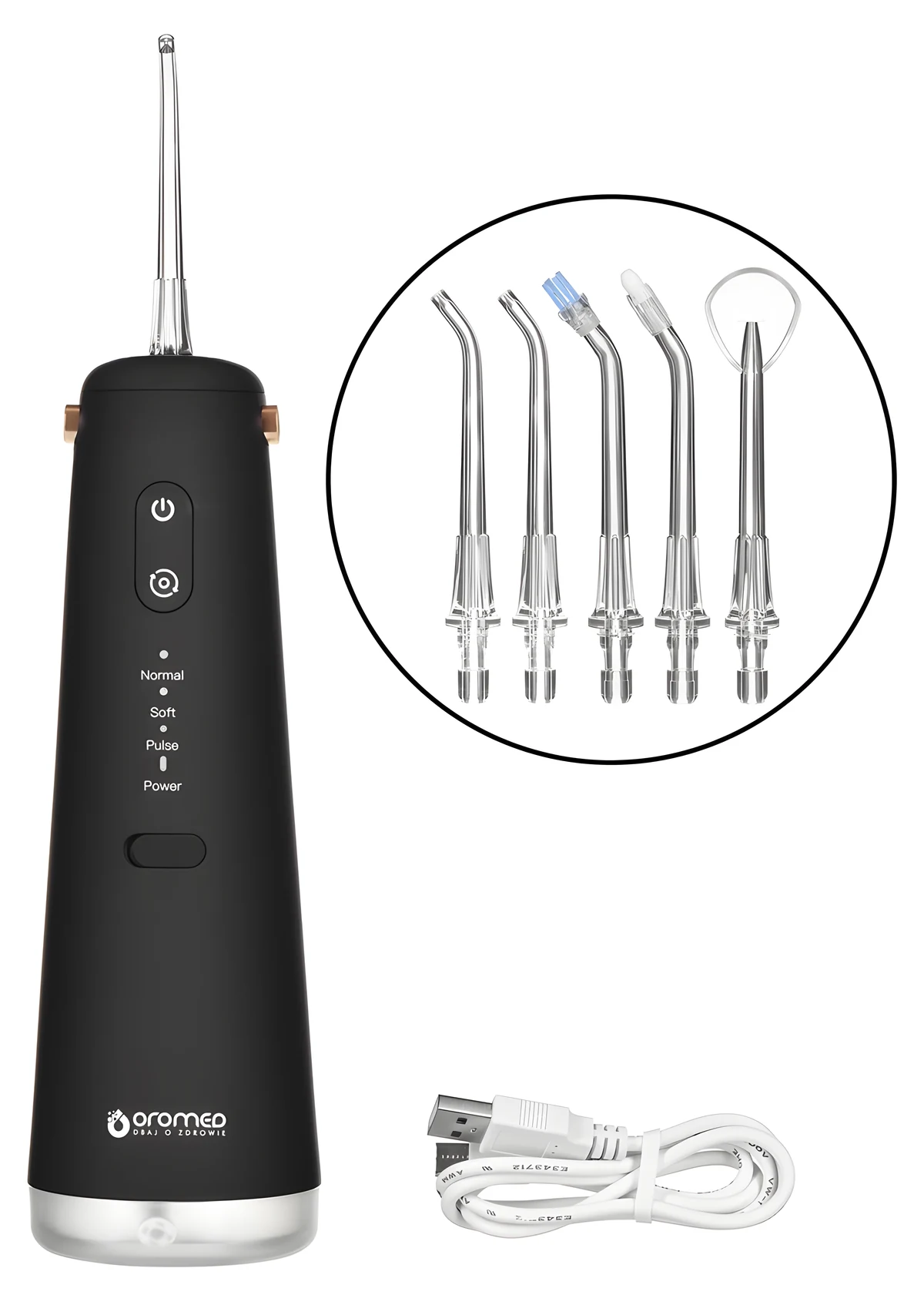 Irygator ORO-DENTAL BLACK Oromed Biały 3 Tryby
