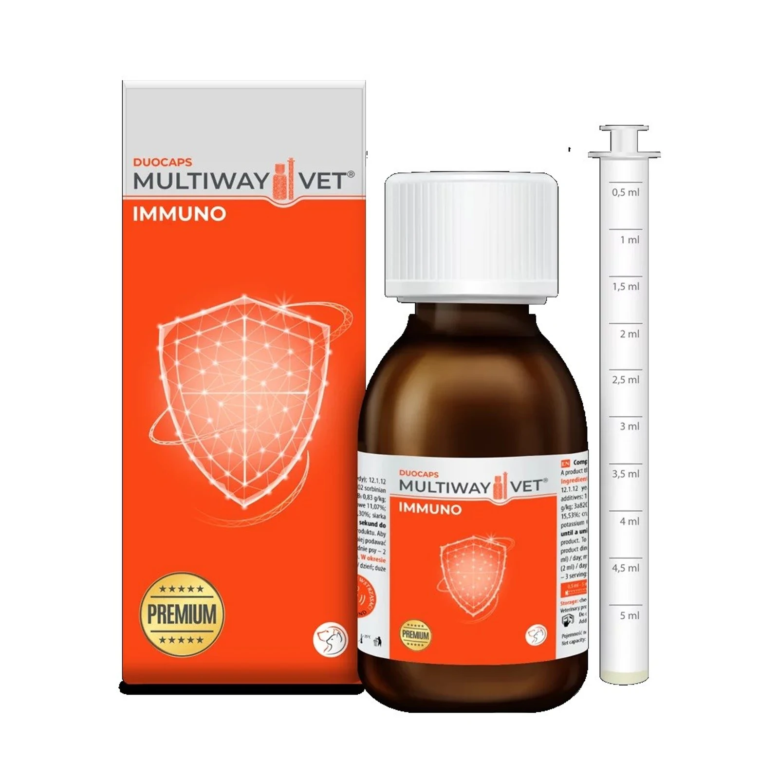 Wieloskładnikowe kapsułki dla psa i kota - JM SANTE MULTIWAY VET IMMUNO 90ml — zdjęcie 1 z 2