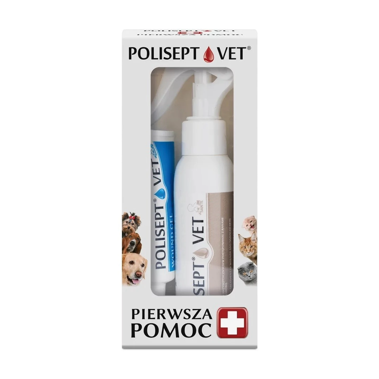 Zestaw Apteczka Weterynaryjna JM SANTE Polisept Vet PP 100ml + 30ml — zdjęcie 1 z 3