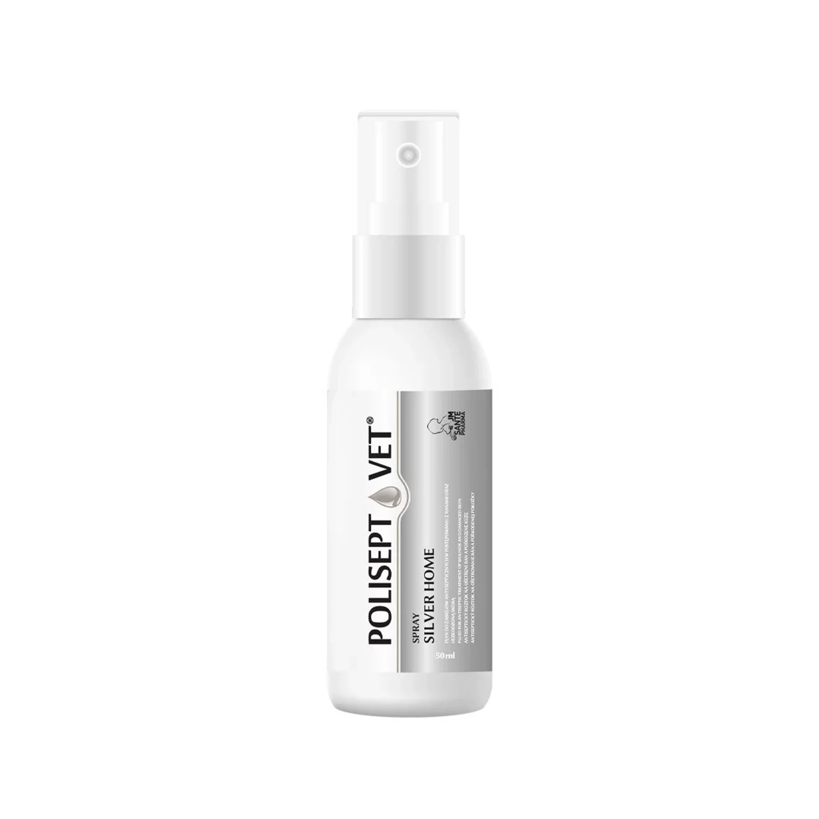 JM SANTE Polisept Vet Spray Pro Silver 50ml - Antybakteryjny spray weterynaryjny z jonami srebra — zdjęcie 1 z 3