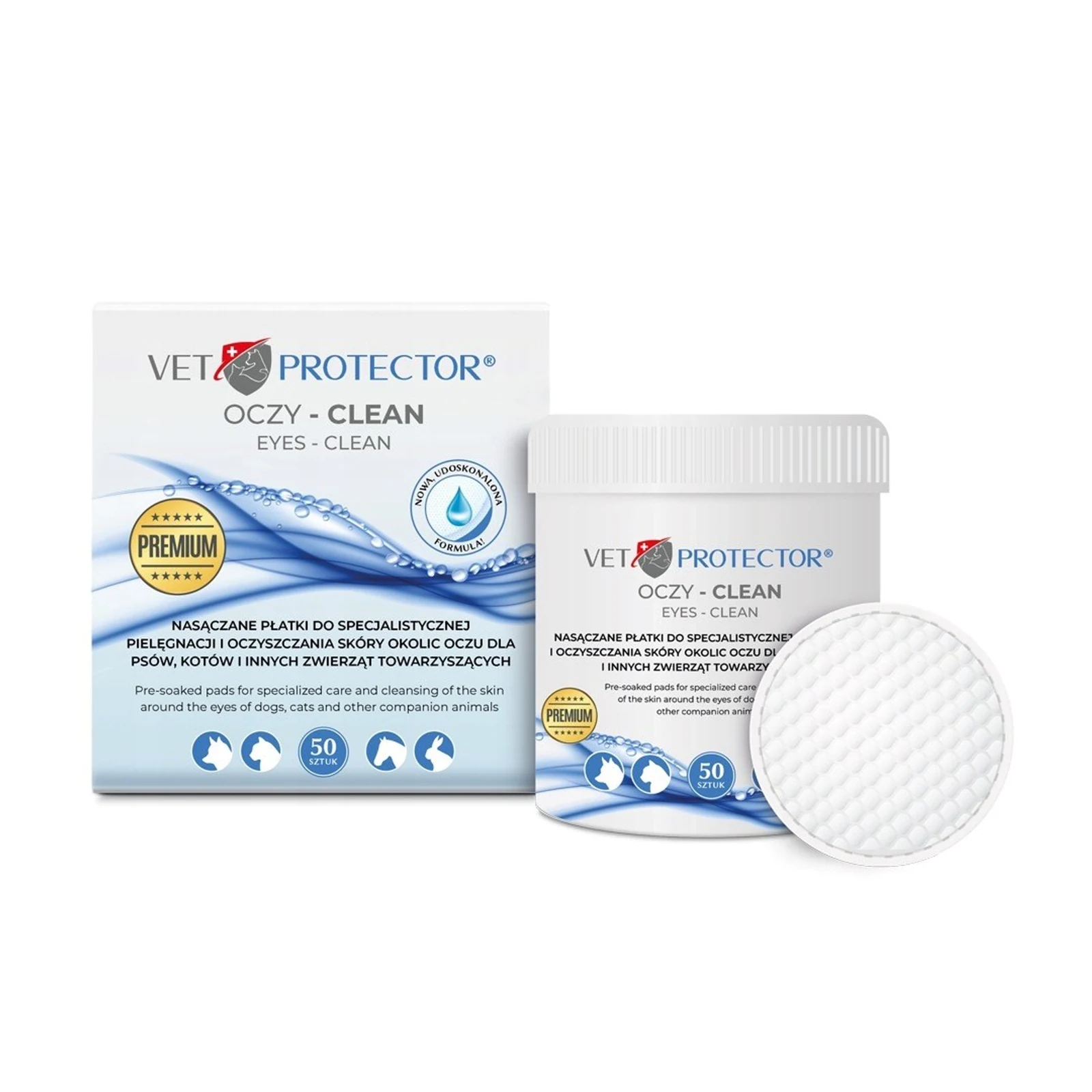 JM SANTE VET PROTECTOR OCZY CLEAN 50szt — zdjęcie 1 z 3