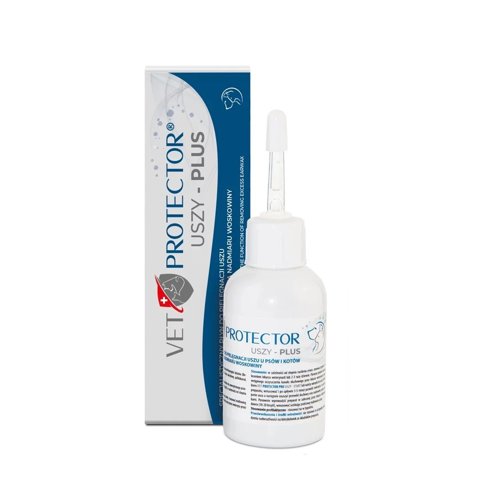 Preparat do pielęgnacji uszu JM SANTE VET PROTECTOR USZY PLUS 50 ml - dla kotów i psów — zdjęcie 1 z 3
