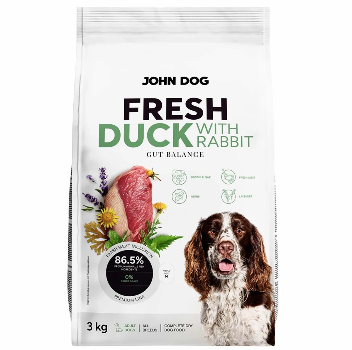 John Dog ADULT FRESH DUCK WITH RABBIT 3kg
