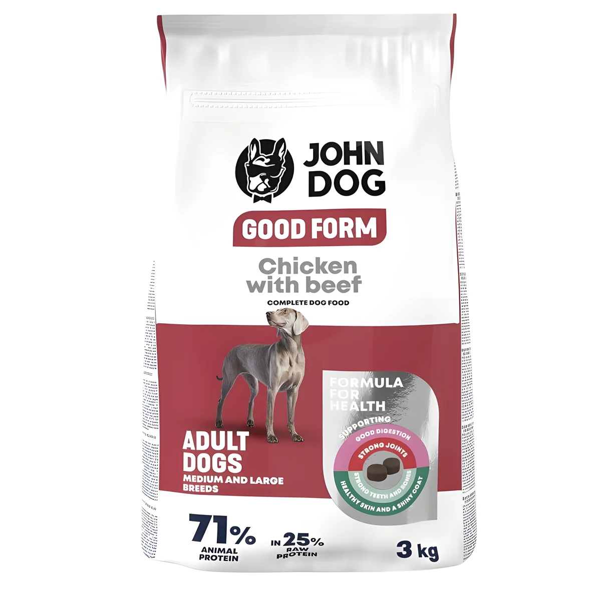 John Dog GOOD FORM Ś/D RASY kurczak z wołowiną 3kg
