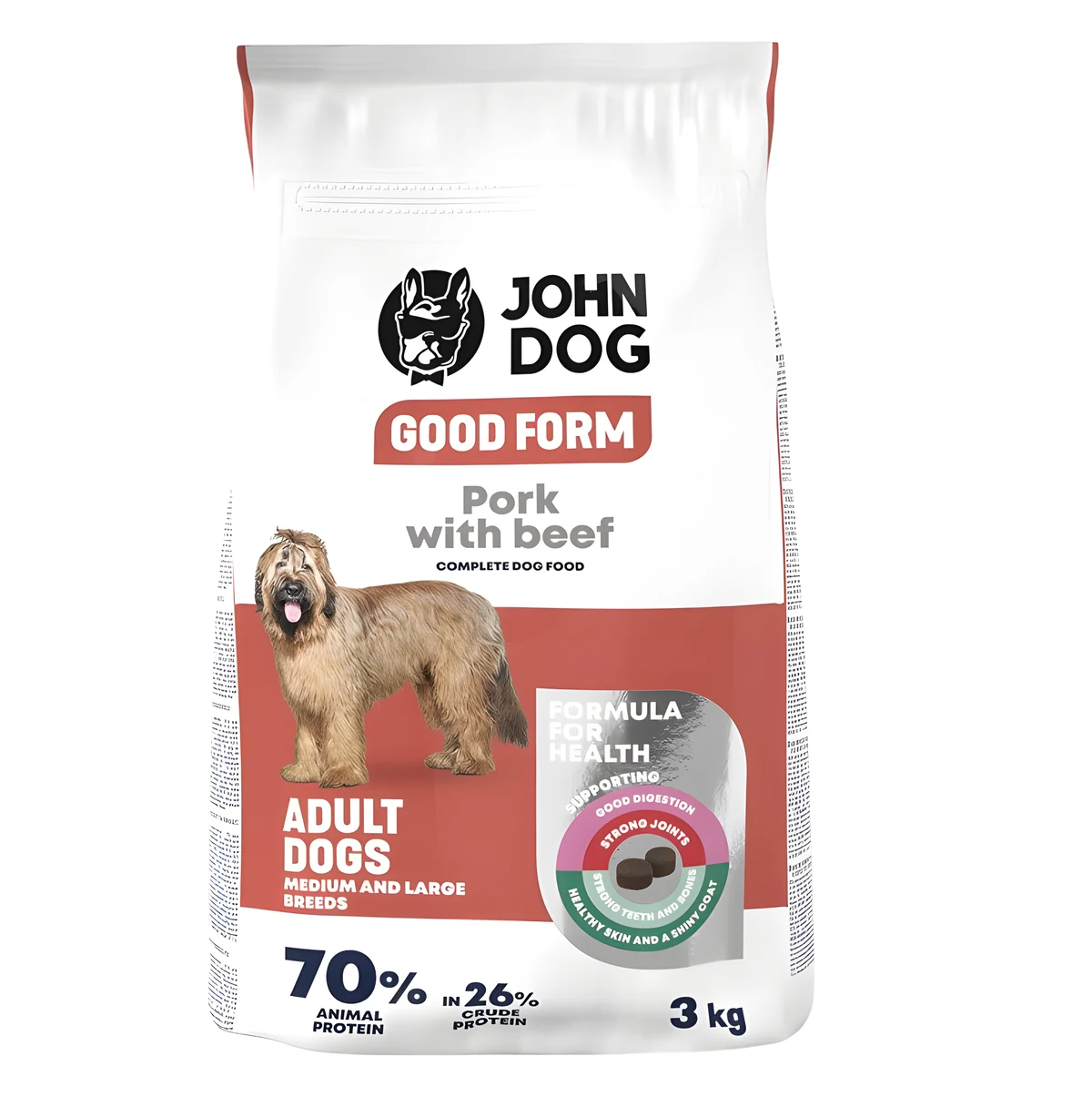 John Dog GOOD FORM Ś/D RASY wieprzowina z wołowiną 3kg