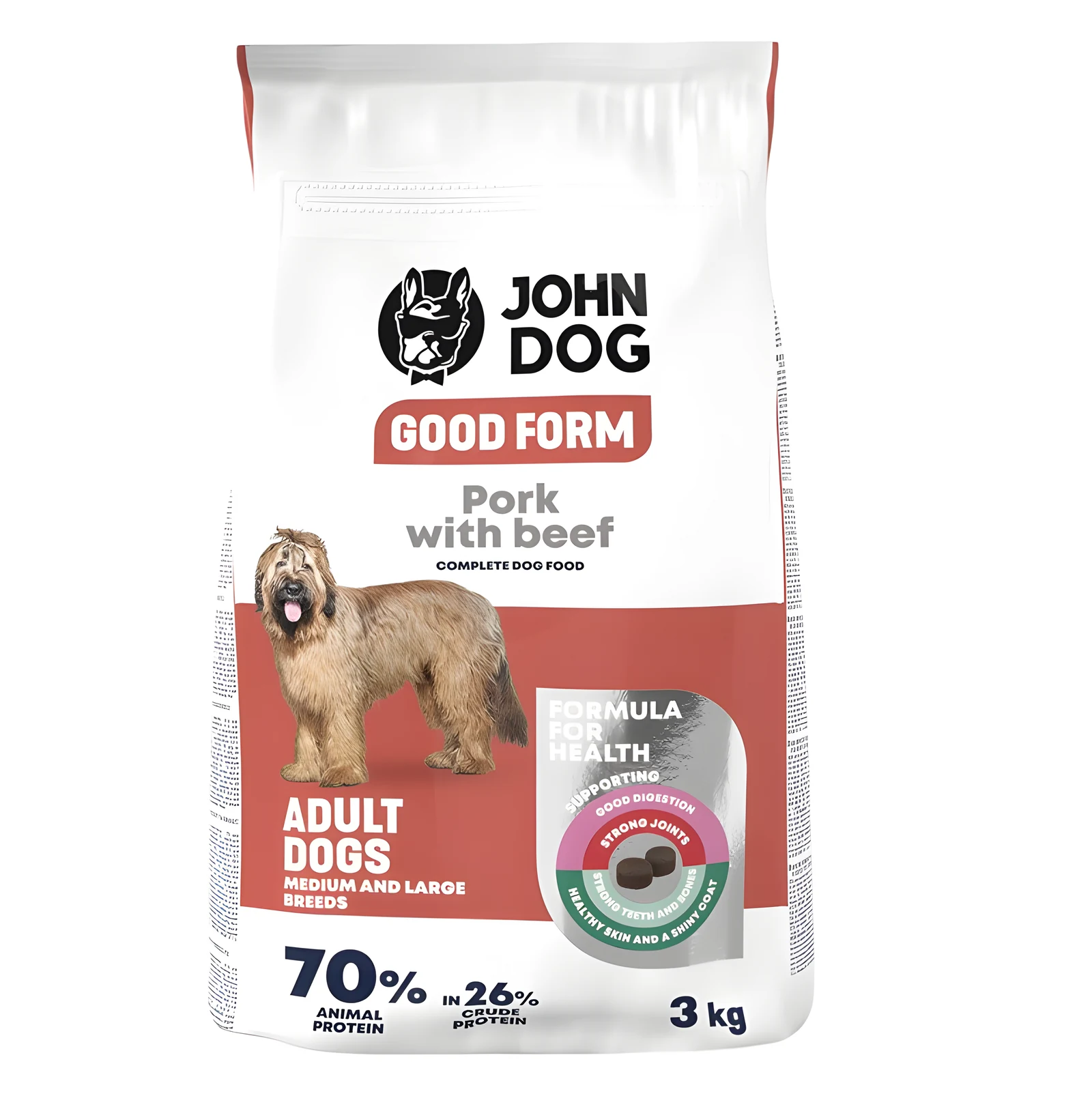 John Dog GOOD FORM Ś/D RASY wieprzowina z wołowiną 3kg