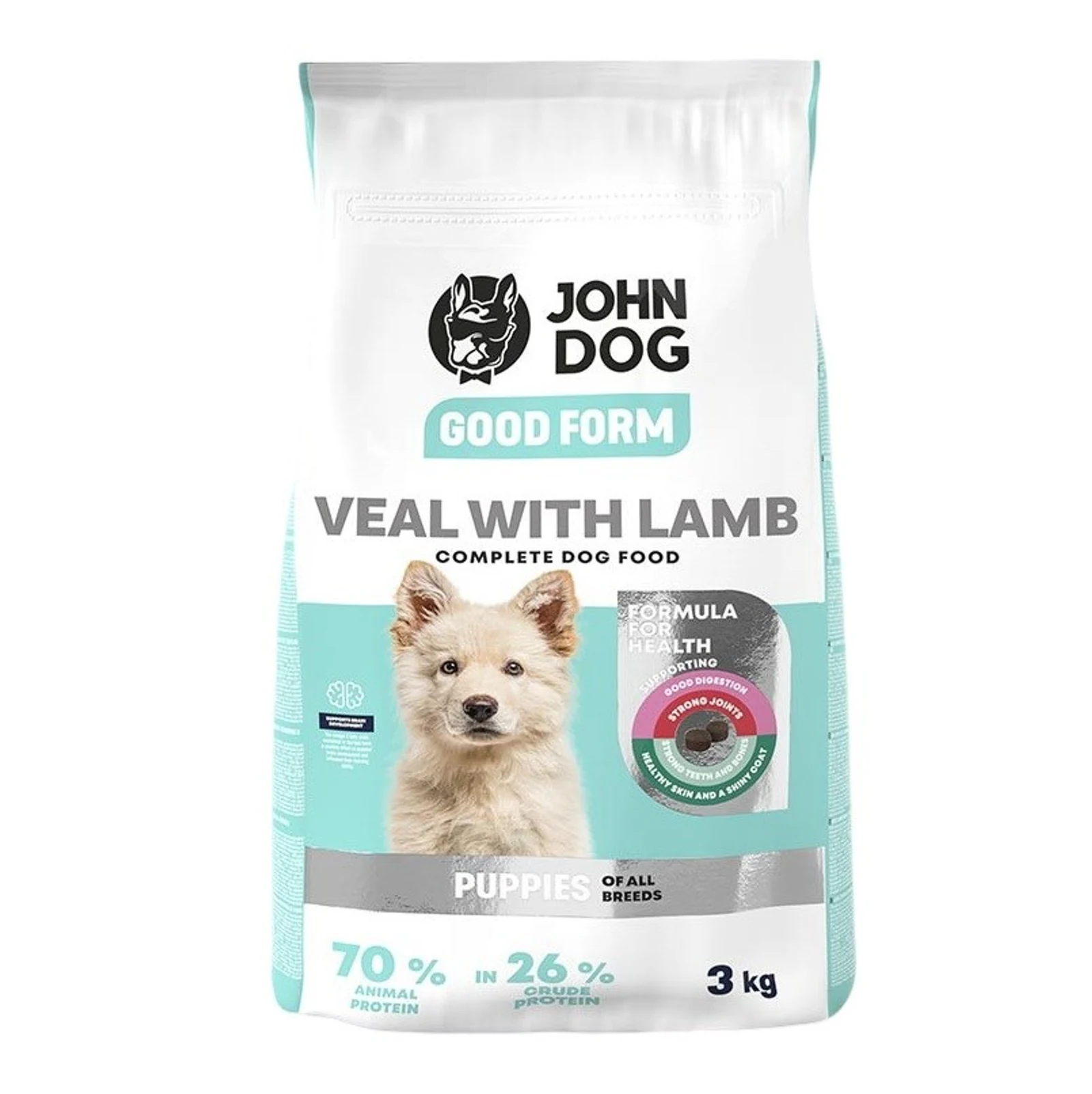 John Dog GOOD FORM SZCZENIAK 3kg cielęcina z jagnięciną