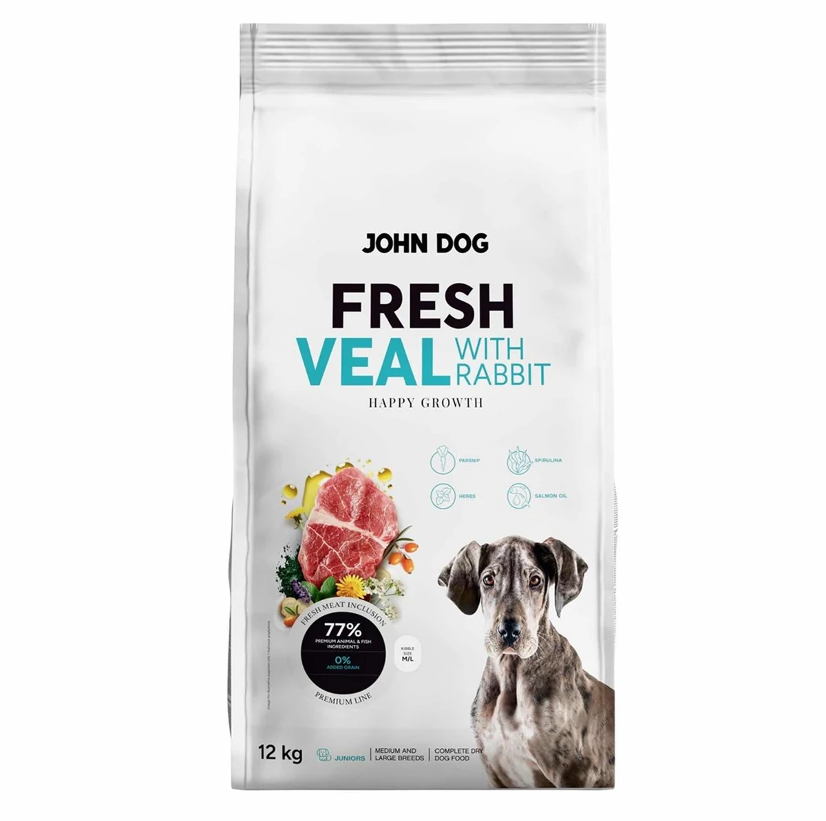 John Dog JUNIOR FRESH VEAL WITH RABBIT 12kg