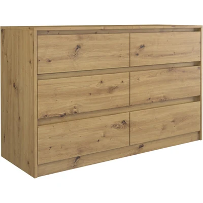 Komoda K120 KARO, 6 szuflad, kolor Artisan