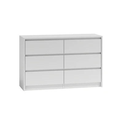 Komoda K120 KARO 6 szuflad, biała