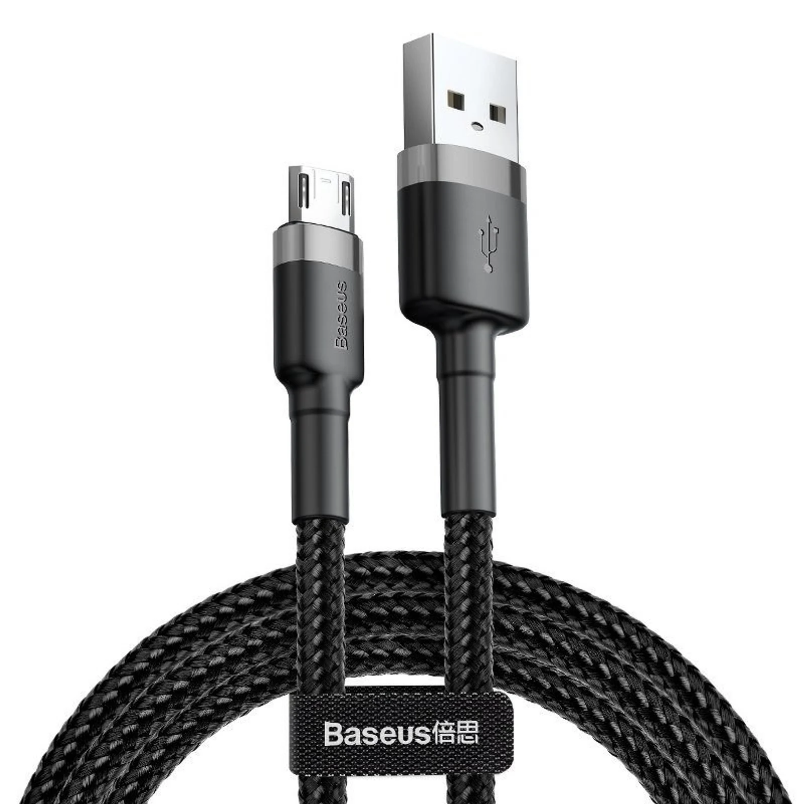Kabel Baseus cafule CAMKLF-BG1 (USB M - Micro USB M; 1m; kolor szaro-czarny) — zdjęcie 1 z 3