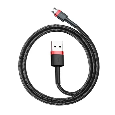 Kabel USB Baseus Cafule CAMKLF-C91 (USB-A - Micro USB, 2m, czarno-czerwony)