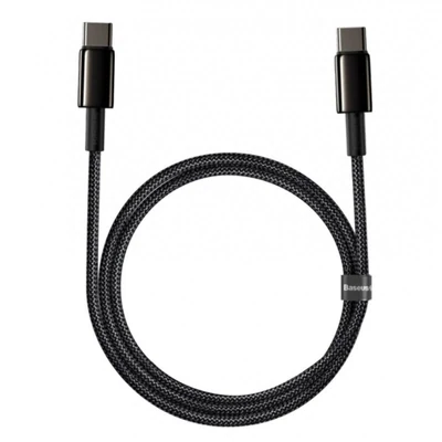 Kabel USB-C Baseus CATWJ-01, 1m, 100W, 5A, PD, QC, czarny