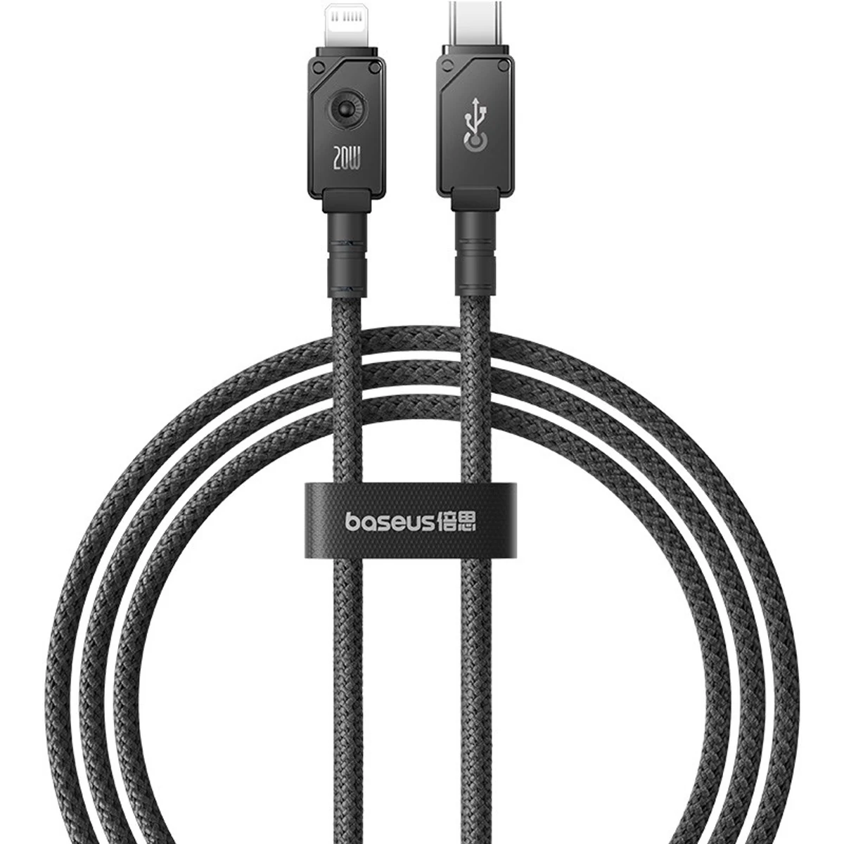 Kabel Baseus Unbreakable USB C-Lightning 20W 1m (czarny)