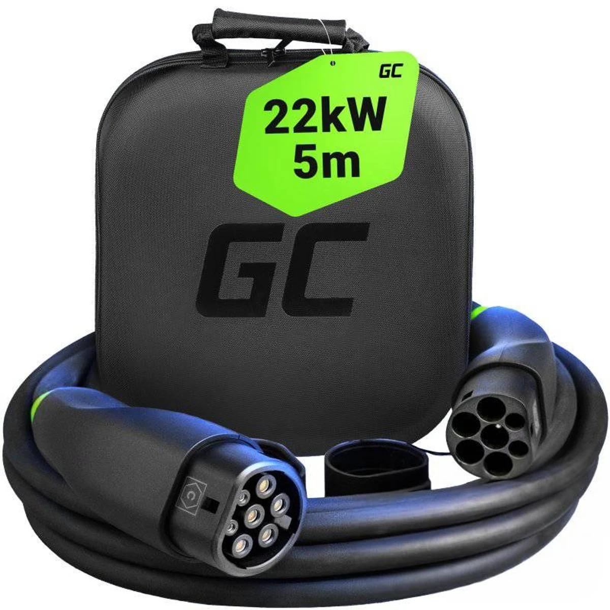 Kabel ładowania EV Green Cell GC Snap Type 2 22kW 5m