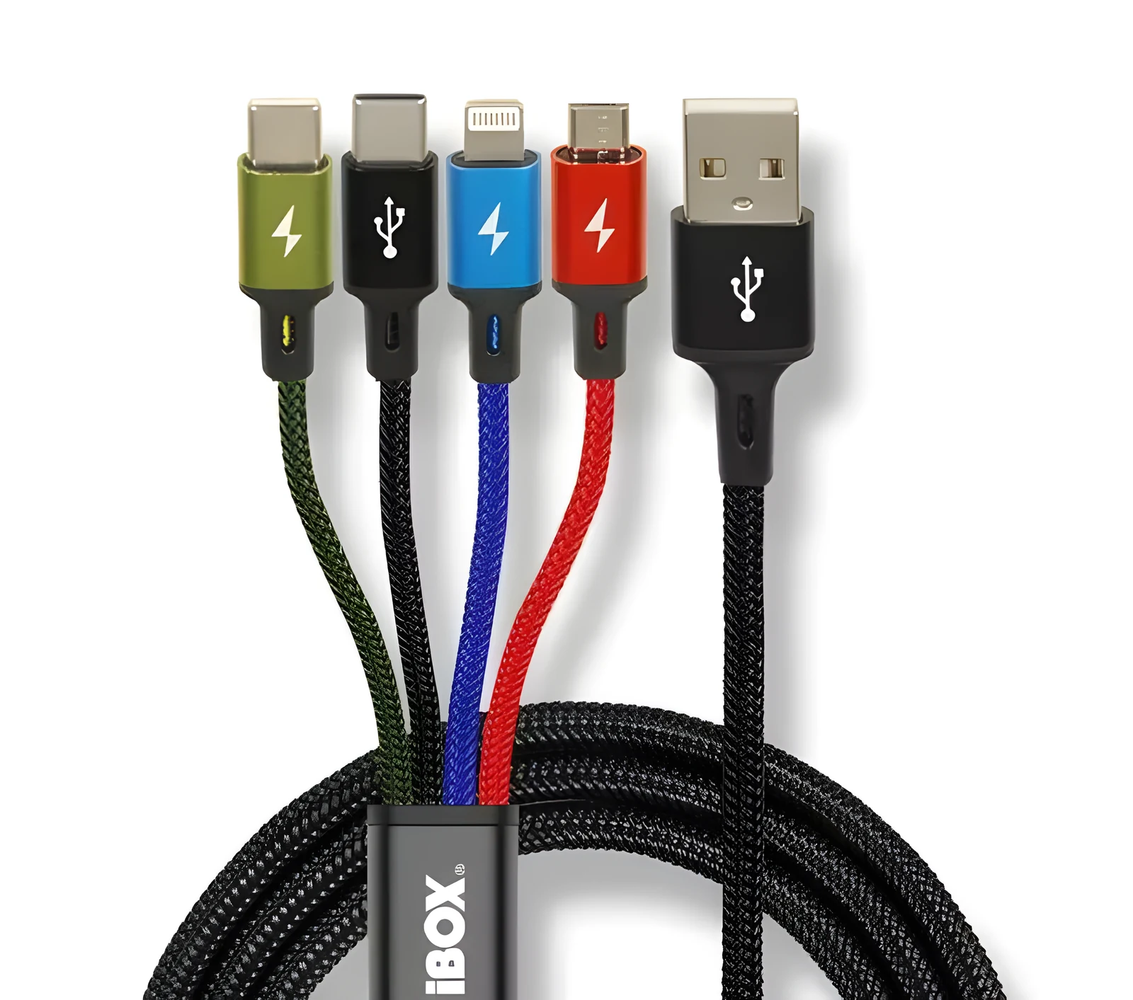 KABEL I-BOX USB 4W1 2XUSB-C, MICROUSB, LIGHTNING