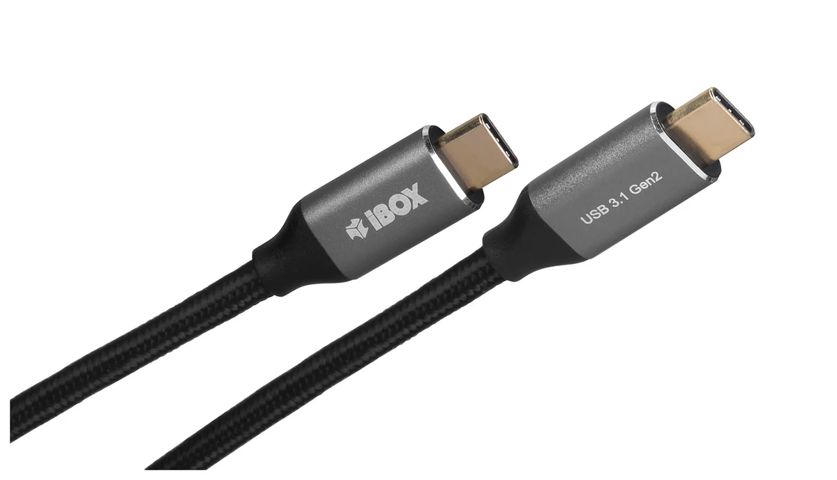 Kabel IBOX IKUMTC31G2 USB C - USB C, 1m, czarny