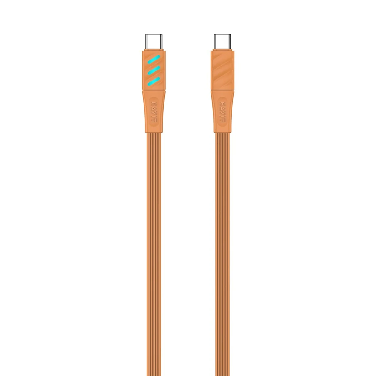 Kabel ładowania Havit CB6254 Typ C pomarańczowy